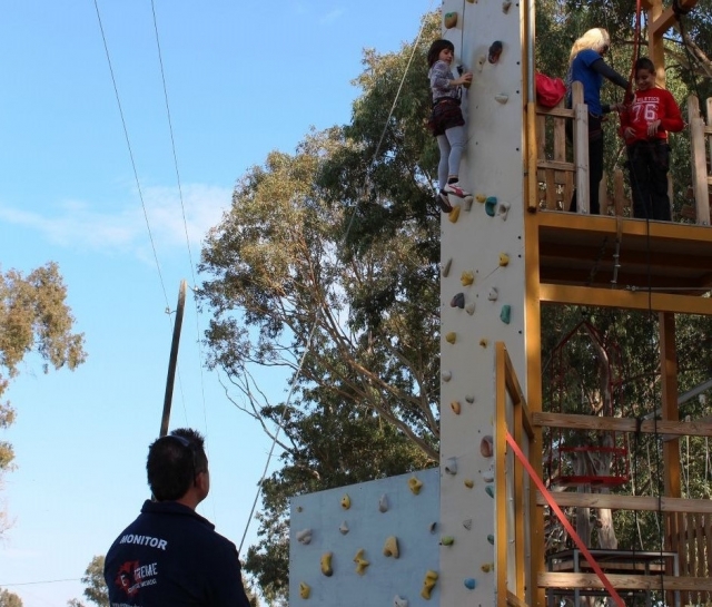  Young climber on the wall 